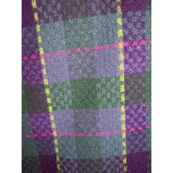 Vintage Pendleton Wool Blazer Petite 12 Purple Plaid Holiday Hostess USA 80s - Picture 6 of 10